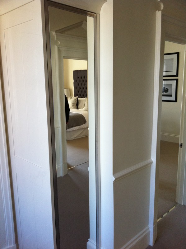 Full-length wardrobe mirror fitted in Dulwich home